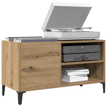 vidaXL Platenkast 84,5x38x48 cm bewerkt hout artisanaal, Verzenden, Nieuw