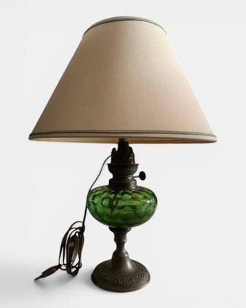 Lamp - Glas, Tin, Messing