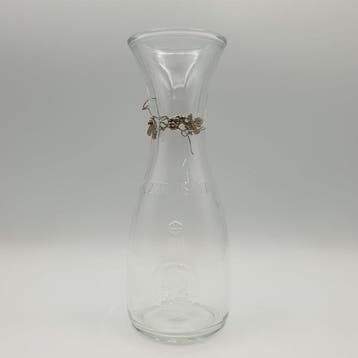 Mezzo Litro Vino uva in vetro e Argento 800 - Karaf - .800