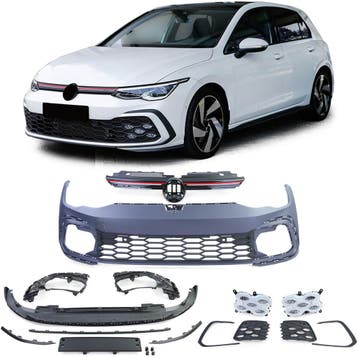 Voorbumper en Grill met LED Volkswagen Golf 8 19- GTI Look, Ophalen of Verzenden, Nieuw