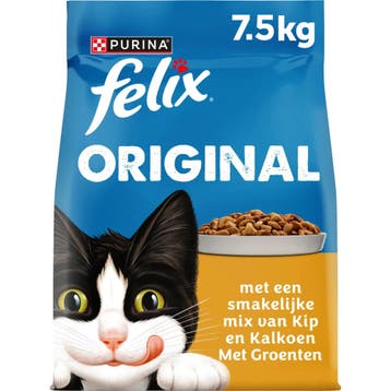Felix Original Kattenvoer met Kip, Kalkoen en Groenten 7,..., Verzenden, Kat