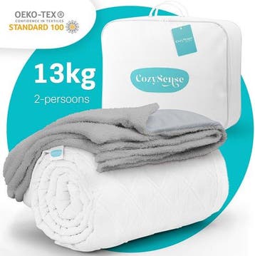 2dekans | CozySense® Verzwaringsdeken 13 kg - 2-persoons -, Ophalen of Verzenden, Zo goed als nieuw, Grijs