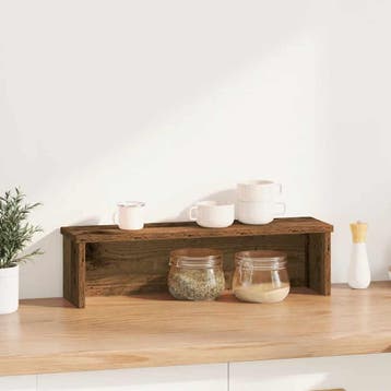 vidaXL Keukenrek stapelbaar 50x15x16 cm bewerkt hout oud, Verzenden, Nieuw