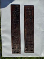 Plank (2) - antiek hout gestoken speculaasplanken man /