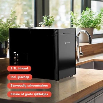 2dekans | KitchenBrothers Ijsblokjesmachine - 2.1L - 15kg/24, Huis en Inrichting, Ophalen of Verzenden, Zo goed als nieuw