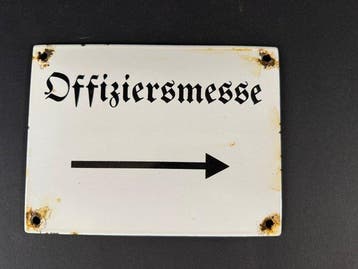 officiersmess - informatiebord - Emaille plaat - Emaille,