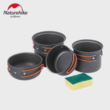 Naturehike 4-delige Camping Kookset Aluminium Outdoor Tafelg, Verzenden, Nieuw