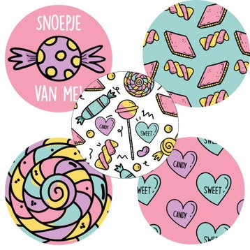 75x Sticker Snoepjes (Stickers), Ophalen of Verzenden, Nieuw, Meerdere stickers