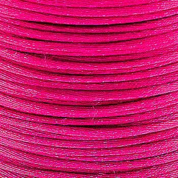 2 meter Macrame Satijndraad 1.0 mm Fuchsia (Macramé koord), Ophalen of Verzenden, Nieuw, Draad