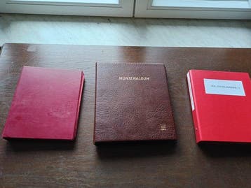 Wereld. 3 x OLD Album with veriaus intresting world Coins,