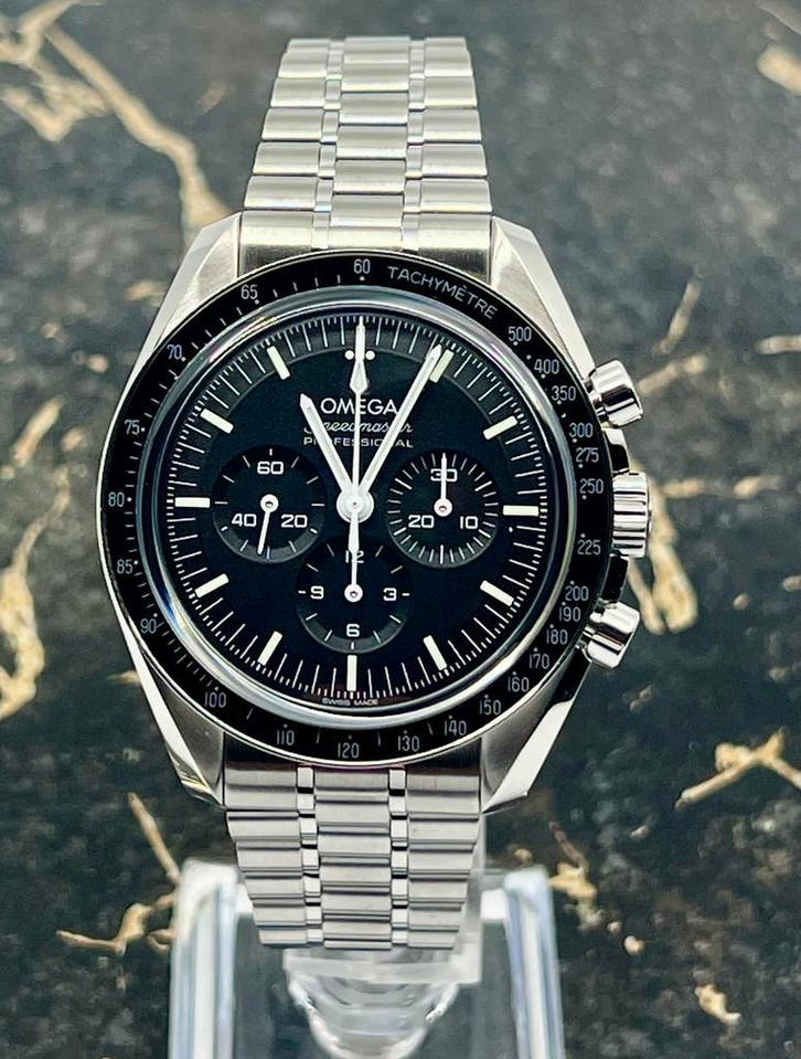 Omega Speedmaster Moonwatch - Steel - 42mm, Sieraden, Tassen en Uiterlijk, Horloges | Heren, Staal, Nieuw, Staal, Omega, Polshorloge
