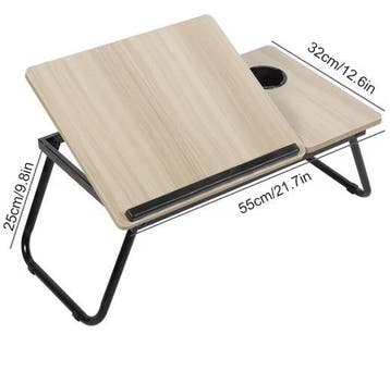 Verstelbaar laptopbureau met bekerhouder inklapbaar, Verzenden, Nieuw