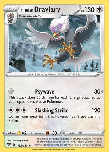 Hisuian Braviary 132/189 Astral Radiance, Ophalen of Verzenden, Nieuw, Losse kaart, Foil