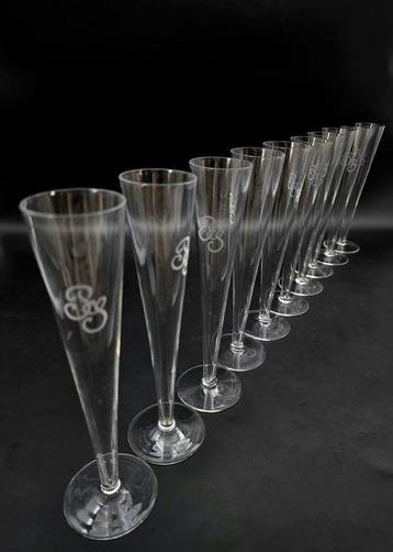 Drinkservies (10) - trompet en fluit - Kristal