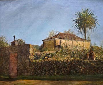Spanish School (XIX) - Rural Landscape with a Palm Tree - NO