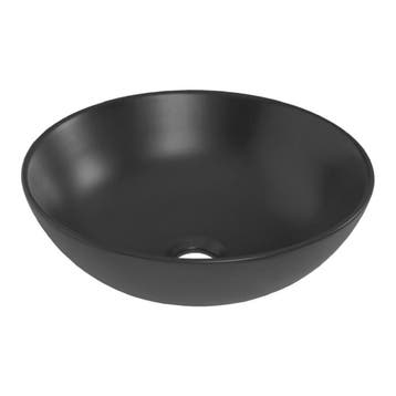 Brauer Bowl Waskom - Rond - 40 cm - Keramiek - Mat - Zwart, Ophalen of Verzenden, Nieuw