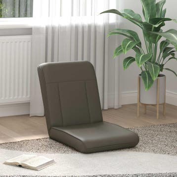 vidaXL Verstelbare vlo stoelen Grijs Kunstleer, Verzenden, Nieuw, Grijs