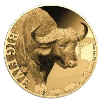 Tsjaad. 5000 Francs 1/200 oz 999 Fine Gold 5000 CFA Francs