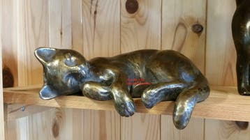Bronzen dierenbeelden / POES/, Ophalen of Verzenden, Nieuw, Hond of Kat, Beeldje of Figuurtje