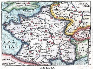 Europa - Frankrijk; Ortelius / Turrini - Gallia - 1655, Boeken, Atlassen en Landkaarten, Nieuw