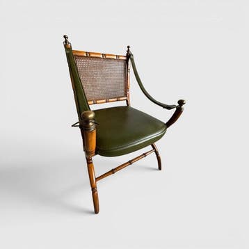 Fauteuil - Bamboe, Leder