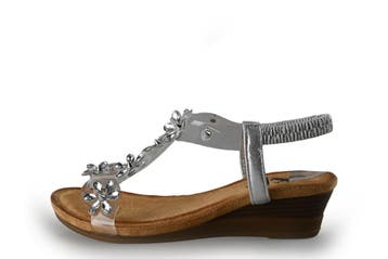 2Go Fashion Sandalen in maat 39 Zilver, Overige kleuren, Verzenden, Sandalen of Muiltjes, Zo goed als nieuw
