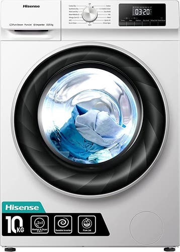 Hisense WDQA1014EVJM - Was-droogcombinatie - 10 kg wassen -, Witgoed en Apparatuur, Ophalen of Verzenden, Nieuw, 85 tot 90 cm