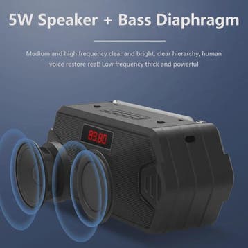 Draagbare Bluetooth Speaker met FM Radio - Hifi Geluid & Kra, Audio, Tv en Foto, Home Cinema-sets, Verzenden, Nieuw