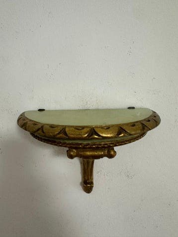 Wandrek - Hout - Kleine wandconsole, Antiek en Kunst