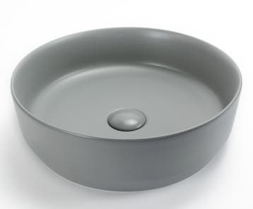 Gekleurde ronde waskom mat grijs, Verzenden, Nieuw