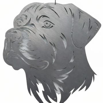 Wanddecoratie hond Rottweiler metaal 34cm, Verzenden, Nieuw