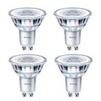 Led spot GU10 | Philips | 4 stuks (4.6W, 355lm, 2700K), Verzenden, Nieuw