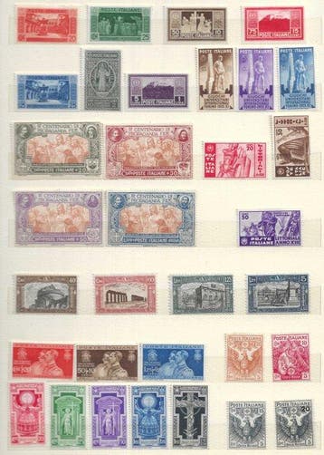Koninkrijk Italië 1915/1933 - Koninkrijk: 8 volledige, Gestempeld