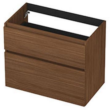 INK - Onderkast 2 Laden Greeploos met Houten Keerlijst, Huis en Inrichting, Badkamer | Badkamermeubels, Ophalen of Verzenden, Nieuw