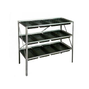 Royal Well Grow Rack 12 kweekrek/tafel - aluminiumgrijs, Tuin en Terras, Kweekspullen, Verzenden, Nieuw