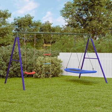 vidaXL Schommelset met schommel, ladder en nestschommel, Kinderen en Baby's, Speelgoed | Buiten | Speeltoestellen, Verzenden, Nieuw