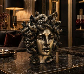 sculptuur, Medusa - Bronze Color - 20.5 cm - Hars - 2026, Antiek en Kunst