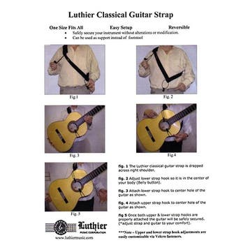 Luthier LUSTR-01 gitaarriem voor klassieke gitaar, Ophalen of Verzenden, Nieuw