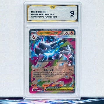 Pokémon Graded card - Charizard 013 - Pokémon - GG 9, Hobby en Vrije tijd, Verzamelkaartspellen | Pokémon, Nieuw
