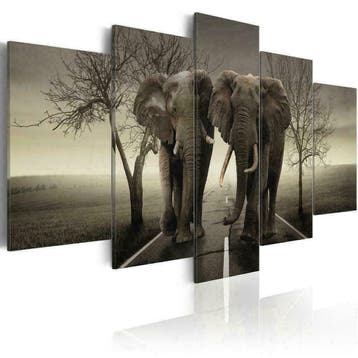 Nieuwe (450) canvas schilderijen 5 luik 240 x 112 cm, Verzenden, Nieuw, 125 cm of meer, 75 cm of meer