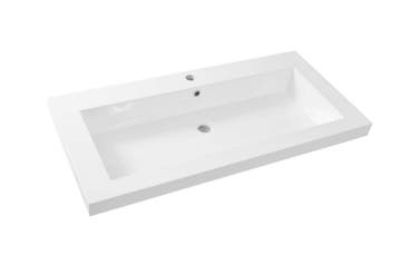 Vision kunstmarmer wastafel 1 kraangat 100x47 wit, Verzenden, Nieuw