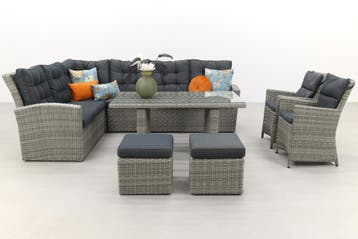 VDG - San Marino lounge diningset - 2x mante tuinstoel, Tuin en Terras, Tuinsets en Loungesets, Verzenden, Nieuw, Wicker, Loungeset