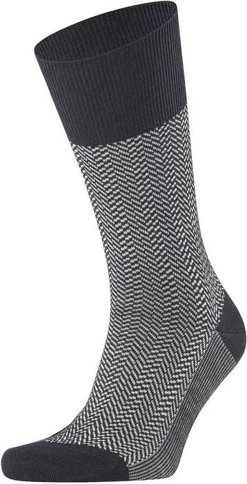 Falke Airport Herringstripe Sok Zwart maat 43-46 Heren, Kleding | Heren, Sokken en Kousen, Verzenden, Nieuw, Zwart, FALKE