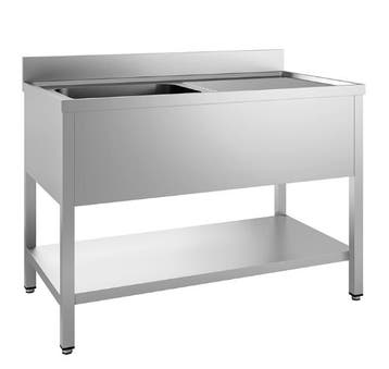 Showroommodel Gastro-Inox spoeltafel met links 1 spoelbak..., Ophalen, Gebruikt, Overige typen