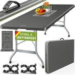 Inklapbare tafel - Klaptafel - Vouwtafel - 220x70 cm - Grijs, Caravans en Kamperen, Verzenden, Zo goed als nieuw