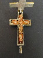 Reliekhouder - Messing, Textiel, Papier - 1920-1930 - Reliek