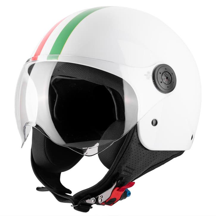 VINZ Gavia - Wit, Motoren, Kleding | Motorhelmen, M, Jethelm, Verzenden