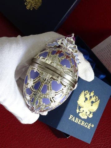 Figuur - Fabergé style - Imperial ornament Egg -Certificate, Nieuw