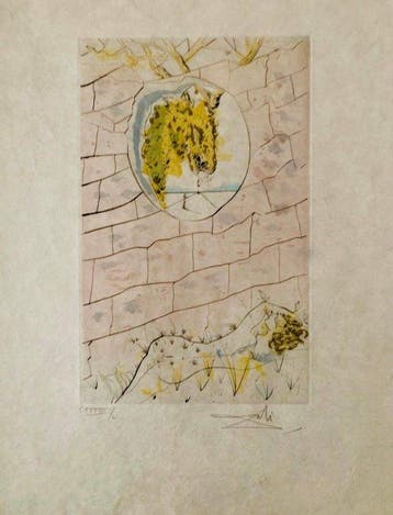 Salvador Dali (1904-1989) - The Beloved Looks Forth Like a