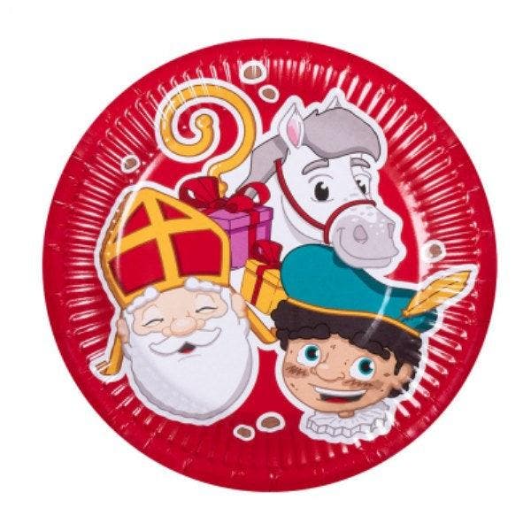 Papieren bordjes Sinterklaas 10st, Diversen, Sinterklaas, Verzenden